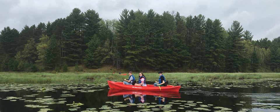 SOAR HS - Students in canoe