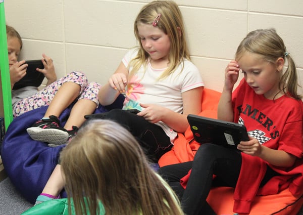 students using their ipads