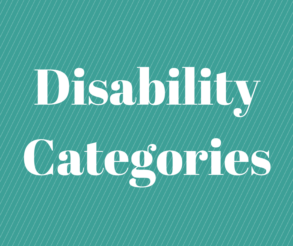 Disability Categories